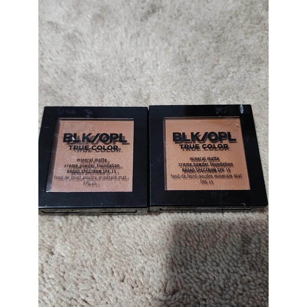 Lot of 2 BLK/OPL True Color Mineral Matte Creme Powder Foundation 520 Hazelnut